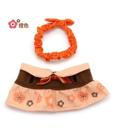 Mother garden しろたん ついてきちゃうしろたん マスコット 着せ替え服 《レトロ風》 橙色 / 黄色