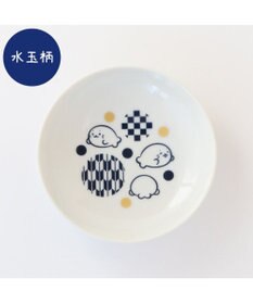 Mother garden しろたん 豆皿 5枚セット 《正面 市松 水玉 千鳥 雲》