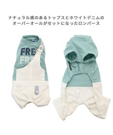 PET PARADISE 犬の服 犬 パンツ つなぎ 【小型犬】 2way  ブラウン  /  ホワイト