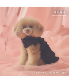 PET PARADISE cherircouture リボン ギャザーベスト 《ブラック》 小型犬