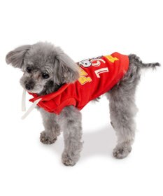 PET PARADISE スヌーピー カレッジロゴ パーカー 《レッド》 小型犬