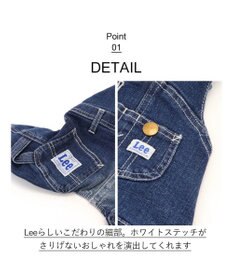 PET PARADISE Lee デニム 白ステッチ オーバーオール  中型犬 大型犬