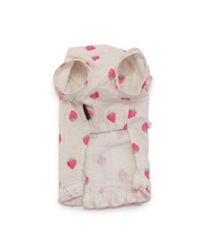 PET PARADISE ペットパラダイス 接触冷感 背中開き 甚平 《いちご柄》　小型犬