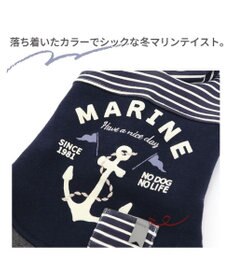 PET PARADISE 犬の服 犬 服 秋冬 パーカー 【小型犬】 お腹開き マリン