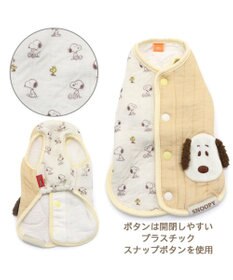 PET PARADISE 犬 服 スヌーピー 背中開き ベスト 【小型犬】 キルト