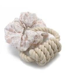 PET PARADISE ペットパラダイス 引っ張り シュシュ トイ  《 花柄 / ドット柄 》