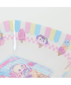 Mother garden マザーガーデン うさもも メラミン食器 スクエアボール 《アイス柄》 単品 食洗機可 子供用食器 メラミン製 四角 お皿 プレート キッズ 女の子 かわいい 食器