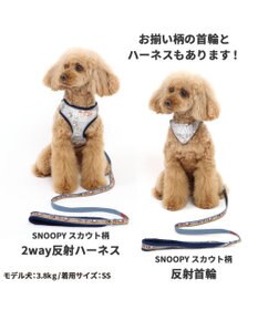 PET PARADISE スヌーピー リード 《ビーグルスカウト柄》  反射付き  【４Ｓ～３Ｓ】小型犬