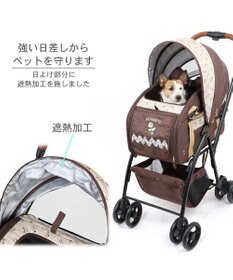 PET PARADISE スヌーピー ３ＷＡＹ ハンドフル ペットカート 《ブラウン》 10kgまで対応
