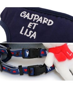 PET PARADISE リサとガスパール マスコット付きハーネス 《ハート柄》 Ｓ