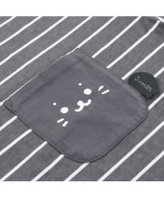 Mother garden しろたん ポケット付き Tシャツ 半袖 《ボーダー柄/黒色》 レディース メンズ ユニセックス