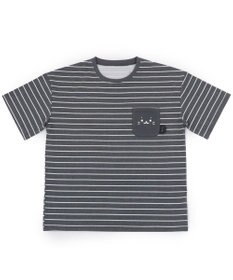 Mother garden しろたん ポケット付き Ｔシャツ 半袖 《ボーダー柄/黒色》 レディース メンズ ユニセックス