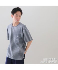 Mother garden しろたん ポケット付き Ｔシャツ 半袖 《ボーダー柄/黒色》 レディース メンズ ユニセックス