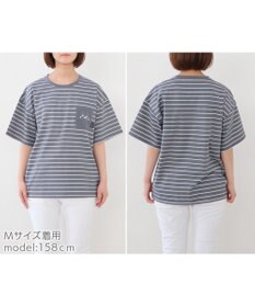 Mother garden しろたん ポケット付き Tシャツ 半袖 《ボーダー柄/黒色》 レディース メンズ ユニセックス