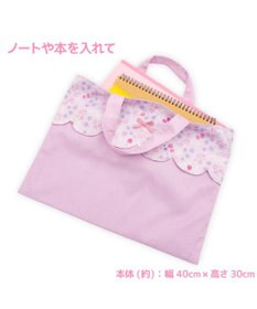 Mother garden マザーガーデン 野いちご 学童布バッグ ＆ 巾着4点セット《小花いちご柄》