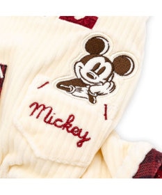 PET PARADISE ディズニー ミッキーマウス チェック オーバーオール  小型犬