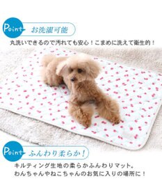 PET PARADISE 接触冷感 柔らか クールマットM《苺 ネイティブ 》 (90×60cm)