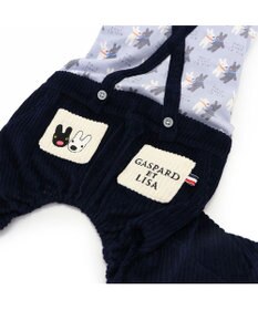 PET PARADISE リサとガスパール サスペンダー つなぎパンツ 《であい柄》 小型犬