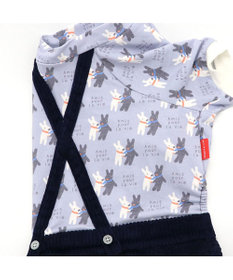 PET PARADISE リサとガスパール サスペンダー つなぎパンツ 《であい柄》 小型犬