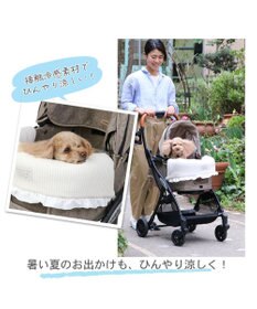 PET PARADISE ペットカート クールクッション  《水玉ベージュ /ネイビー 》