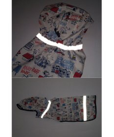 PET PARADISE スヌーピー レインコート 透明フード付き 《アメリカンビンテージ柄》 中型犬 大型犬