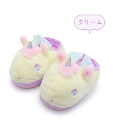 Mother garden マザーガーデン ユニコーン ふわふわ キッズスリッパ  《クリーム》