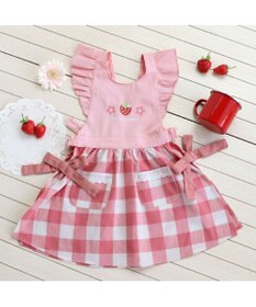 Mother garden マザーガーデン 野いちご フリルエプロン 90cm~110cm ポケット付き