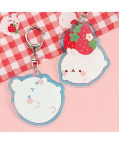 Mother garden マザーガーデン MOLANG モラン オーロラ アクリルキーホルダー 《モラン/いちごモラン》 単品
