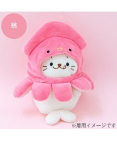 Mother garden しろたん ついてきちゃうしろたん マスコット用 着せ替え服 イカ頭巾 《桃》 単品