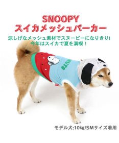 PET PARADISE 犬の服 春夏 スヌーピー スイカ柄 メッシュ パーカー【中型犬】
