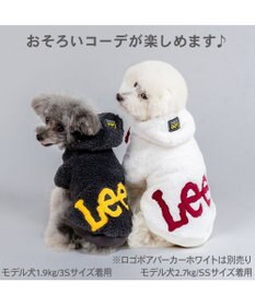 PET PARADISE Lee ロゴ ボアパーカー 《グレー》 小型犬