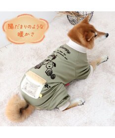 PET PARADISE スヌーピー  プレミアムペティヒート ねむ ロンパース 中型犬
