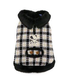 PET PARADISE スヌーピー 黒ツイード ベスト 小型犬