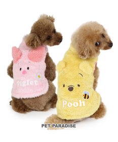 PET PARADISE ディズニー くまのプーさん お顔ハーフジップベスト 小型犬