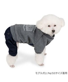 PET PARADISE J.PRESS ロゴ 裏起毛 ロンパース 小型犬