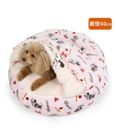 PET PARADISE ディズニー ミニーマウス 丸形寝袋 遠赤外線 《ケーキ柄》 60cm