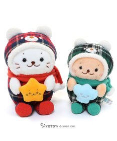 Mother garden しろたん お座り マスコット クリスマス ベア 《しろたん赤 / らっこいぬ緑》 単品