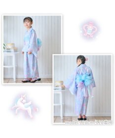Mother garden マザーガーデン 2024 キッズ2WAY セパレート 浴衣 《ユニコーン ミルキーウェイ柄》 110/120/130/140