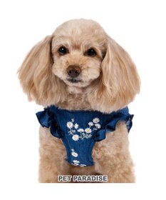 PET PARADISE ペットパラダイス デニムフリルハーネス S