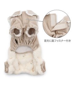 PET PARADISE ペットパラダイス ボア パンツつなぎ 《花刺繍》 小型犬