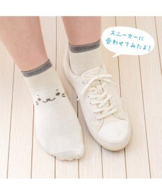 Mother garden しろたん スニーカー丈ソックス　3足セット 《顔ぼん/いっぱいいるよ/まかせておねがい》 21～24cm