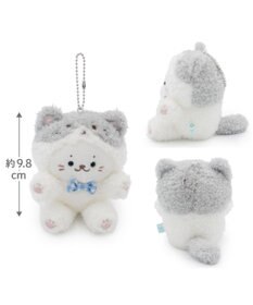 Mother garden しろたん 猫キーホルダー 《ハチワレ》 単品