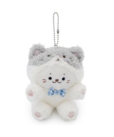 Mother garden しろたん 猫キーホルダー 《ハチワレ》 単品