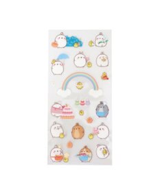 Mother garden マザーガーデン MOLANG モラン いっぱいシール 3枚セット ≪おでかけ スイーツ ホリディー≫