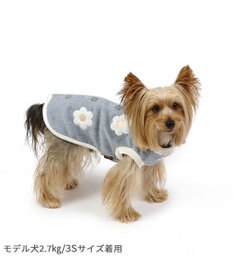 PET PARADISE ペットパラダイス 背中開き ベスト 《お花 アップリケ》 小型犬