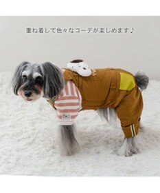 PET PARADISE スヌーピー マスコット付き オーバーオール ブラウン 小型犬