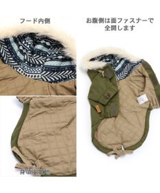 PET PARADISE 犬 服 秋冬 遠赤外線 スヌーピー コート 【小型犬】 綿入り カーキ