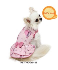 PET PARADISE ディズニー ミニーマウス ペティヒート ワンピース  《コスメ柄》 小型犬