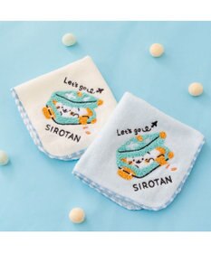 Mother garden しろたん ミニタオル 《スーツケ柄　白》