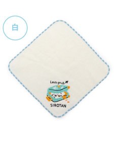 Mother garden しろたん ミニタオル 《スーツケ柄　白》